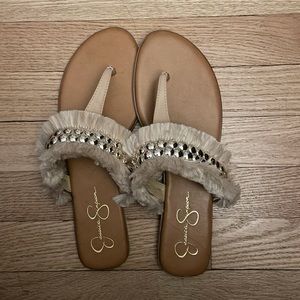 Jessica Simpson Crespo Fringe Flat Sandal